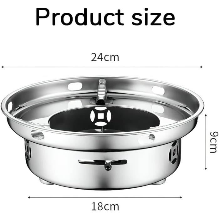 Réchaud à Alcool Portable En Acier Inoxydable Pour Camping Avec Puissance De Feu Réglable Barbecue Extérieur