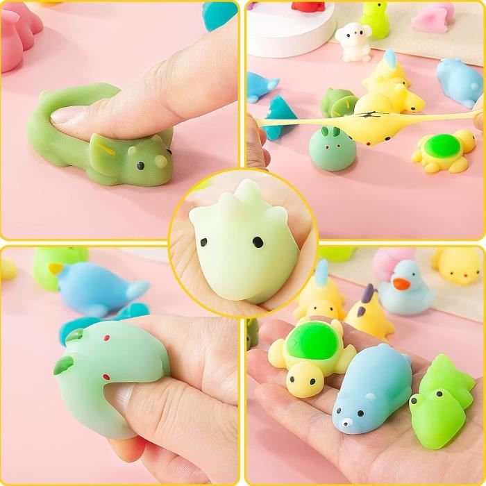 WOTEG 10 Jouets Animaux Extensibles - Mini Soft Mochi Squeeze Toy pour  Noël, Pâques, fête, Cadeaux d'anniversaire : : Jeux et Jouets