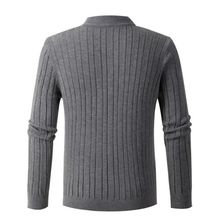 Pull Zip 1/4 Homme – Col Montant, Coupe Ajustée, Respirant – Idéal Pour Le Sport Ou Le Quotidien – Taille Vérifiez