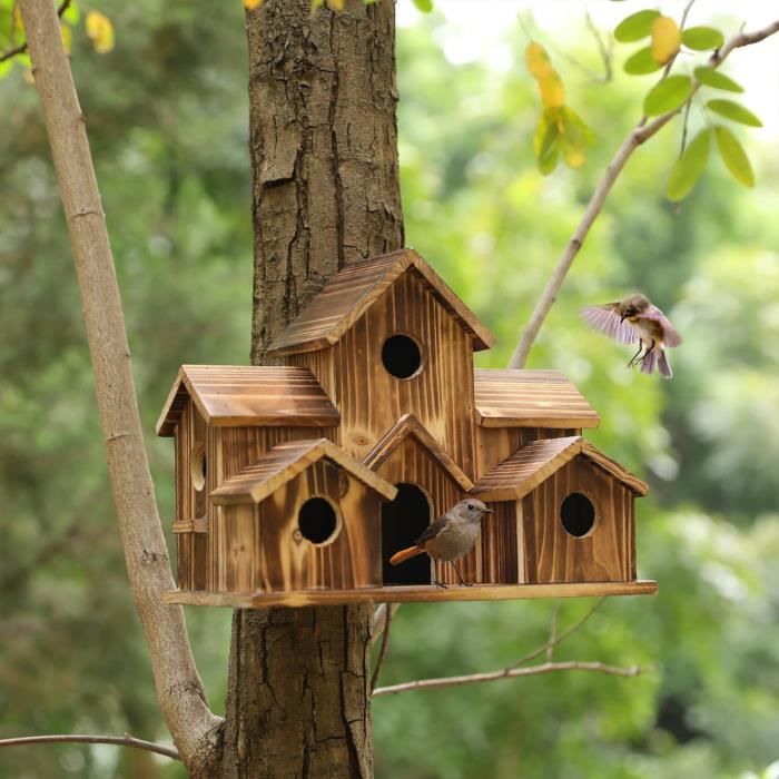 Nichoir à oiseaux Mangeoire de jardin en métal