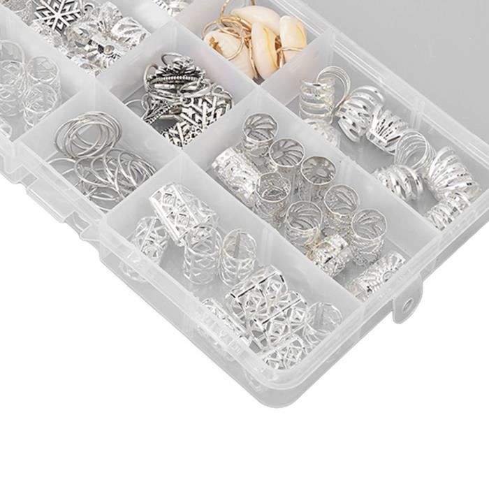 Omabeta Perles de cheveux en cuivre antiques Perles de Tube de Cheveux