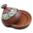 Décor ethnique Tajine Pot en terre Cuite Marocain Plat 35 cm 1801201007-2