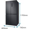 Réfrigérateur SAMSUNG RF48A400EB4 4 portes 488L Classe E Noir Mat-2