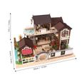 DIY LED Maison de Poupée Dollhouse Miniature Bois Meuble Jouet Créatif style chinois YESMAEFR En Stock-2