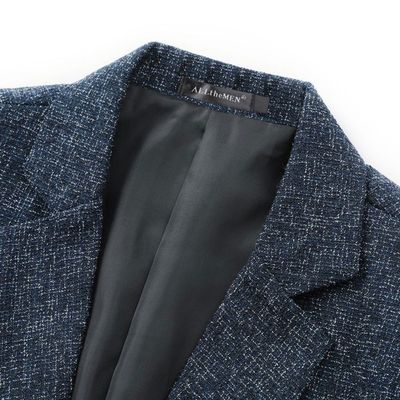 Allthemen Blazer Homme Un Bouton en Coton Stretch Slim Fit