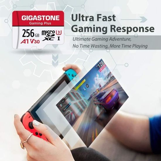 Gigastone Carte Mémoire 128 Go Gaming Plus Série Compatible avec