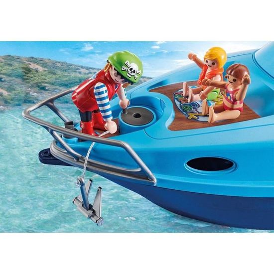 Lot Playmobil – Grand Yacht Et Île – Thème Bateaux Et Ports (occasion état Très Bon)