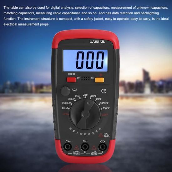 Testeur De Condensateur Numérique Proster - Mesure Capacité, Inductance, Résistance, Écran LCD Réversible