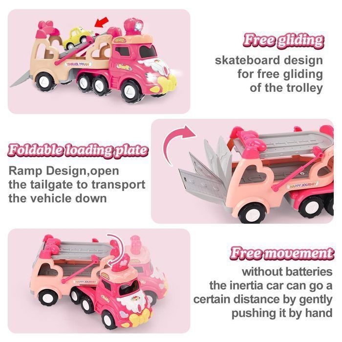 12 Mini Camions De Chantier Jouets - Voitures à Tirer Enfants 5.1cm
