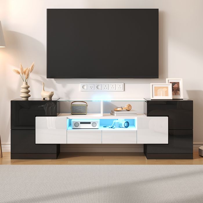 Meuble tv Quintana Blanc brillant