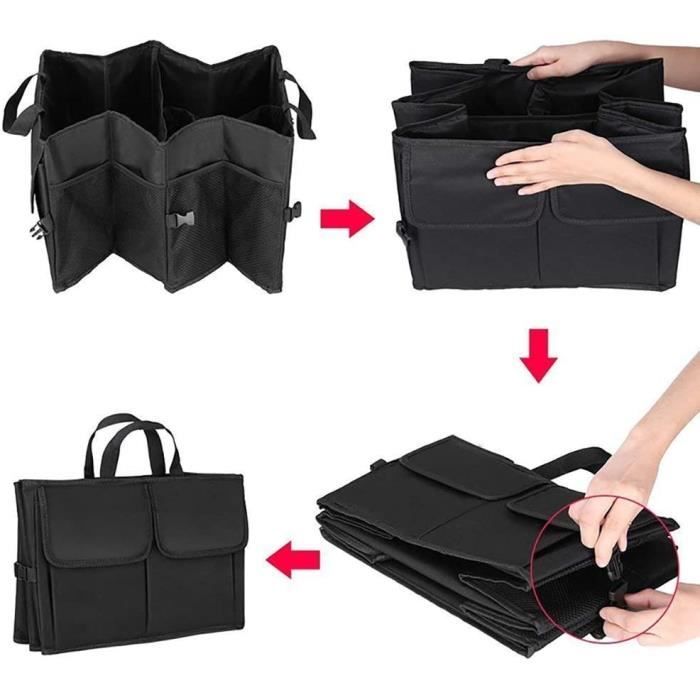 2 Pièces Organisateur Voiture, Organiseur Coffre Pliable, Mini Poubelle Voiture En Tissu Oxford
