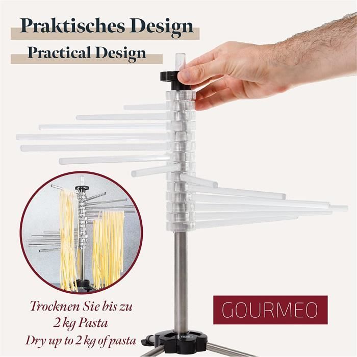 Support Séchage Pâtes Bois Topyond Support De Séchage De Pâtes Pliable Support De Suspension De Nouilles 18 Barres Support De Spaghetti En Bois Séchoir Pâtes Nouilles Support De Fabrication Pour La Cuisine