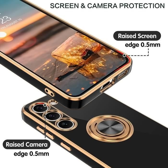 JIAFEI Coque Pour Xiaomi Redmi 10C - Silicone Givré Translucide - Bleu Ciel - Avec Anneau Support Aimanté