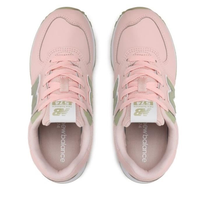 Chaussures NEW BALANCE 574 Rose Mixte Enfant Textile Lacets Plat Rose Cdiscount Chaussures