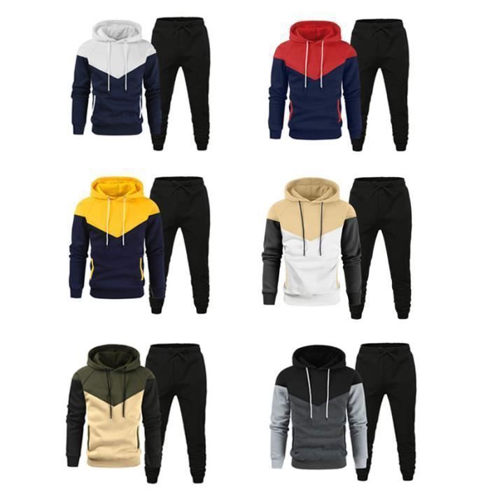 Ensemble Homme pour Sport, Ensemble Chaud Décontractée Sweatshirt