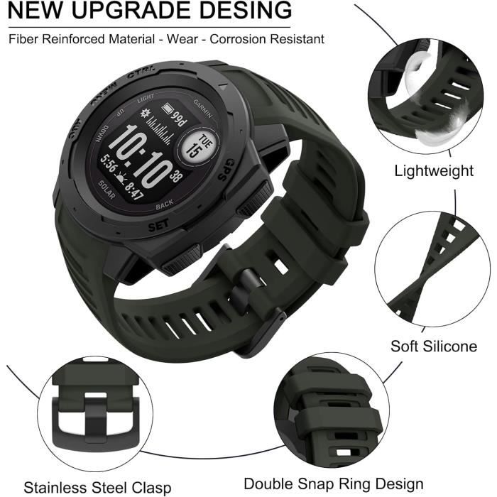 Bracelet Silicone De Remplacement Pour Garmin Instinct - Neuf Avec étiquettes - Couleur Non Spécifiée