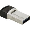 Clé USB Transcend JetFlash 890 TS128GJF890S argent 128 Go USB 3.1, USB-C™ 1-3
