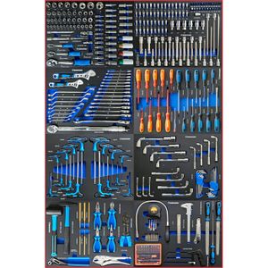 BGS 4196 - Jeu De 12 Clés Mixtes à Cliquet 8-19 Mm - Denture Fine 72 Dents - Insert Servante 1/3 Atelier Pro