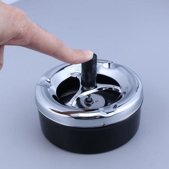 2pcs Creatif Rond Leger Pousser Vers Le Bas Cendrier De Table En Metal De Cendrier Cdiscount Au Quotidien