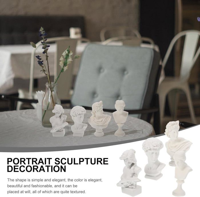 Lot De 10 Statuettes Miniatures En Résine Style Grec - Décoration Bureau Ou Maison (7x5x3 Cm Environ) - 6