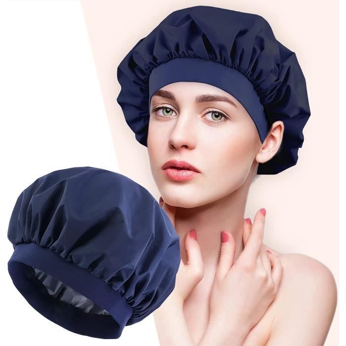 Perruque Carré Plongeant Bonnets douche de bain pour femmes bonnets de  douche imperméables réutilisables pour femmes bonnet d [263]