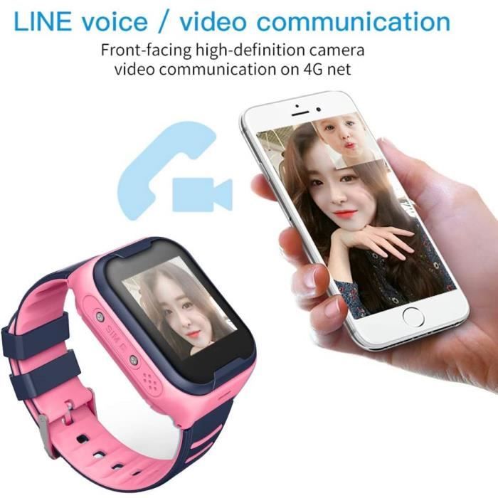 Topchances Montre intelligente 4G pour enfants GPS Smart Watch