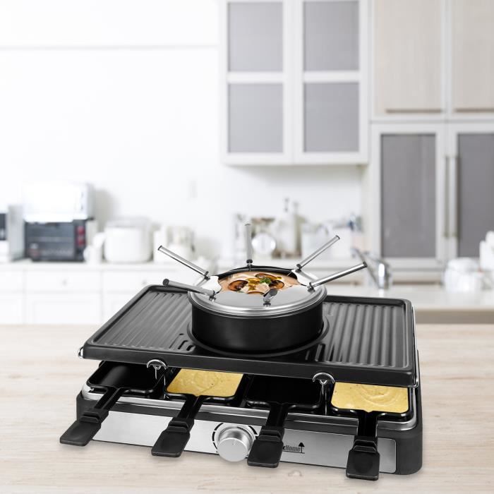 Max Raclette Raclette 2 Persone GOURMETmaxx Set 8 Persone Raclette 2 In 1 Con ...