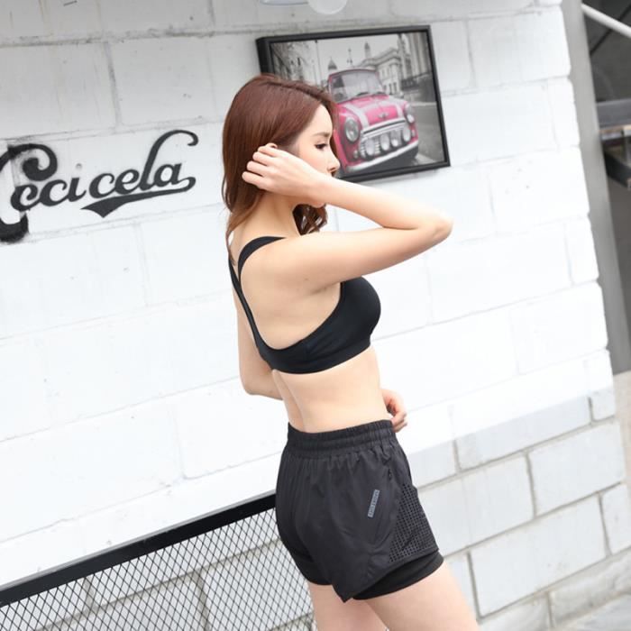 Hanyomo Short Sport Rétro Femme - Léger Et Confortable Pour Yoga, Fitness Ou Running