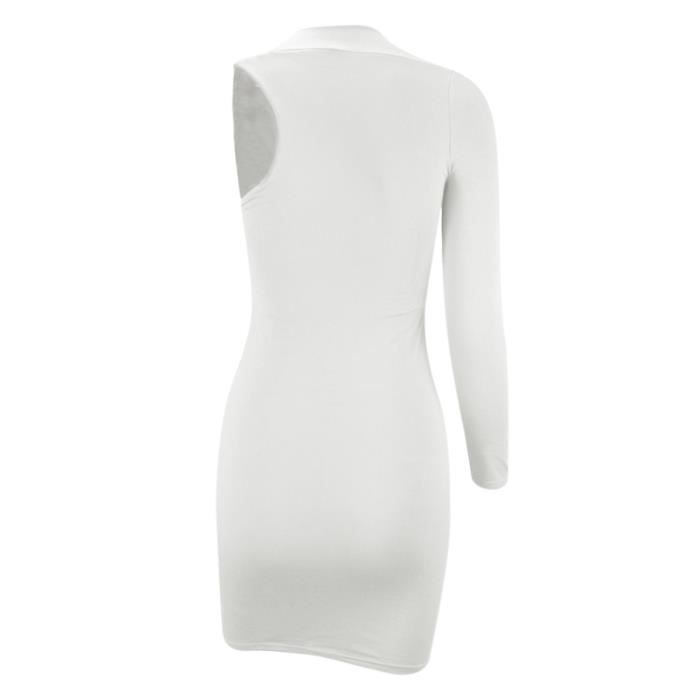 Femmes Sexy Slim Cross Hollow Robe Envelopp?�e Robe De Soir?�e blanc Blanc - Cdiscount Pr??t-?�-Porter