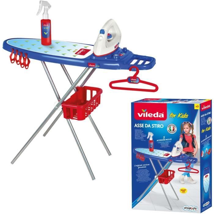 Coffret Repassage Vileda Pour Enfants - 7 Pièces : Table à Repasser, Fer, Panier, Cintre Et Pinces, Jouet éducatif Dès 3 Ans - 6