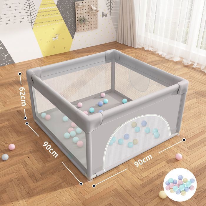 KBIBCK Piscine à balles pliable pour bébé, 80 cm, pour enfants, filles, garçons, parc de jeu pour bébé, piscine ronde portable à boules d'océan pour chiens, chats, intérieur et extérieur, balles non