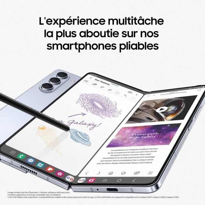 レンさんのZ fold5 SAMSUNG Galaxy Z Fold5 256Go Bleu - Cdiscount Téléphonie