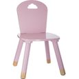 Chaise douceur rose pour enfant en bois Autres Rose-0