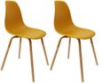 Chaise scandinave pieds métal et bois de hêtre Phenix (Lot de 2)-0