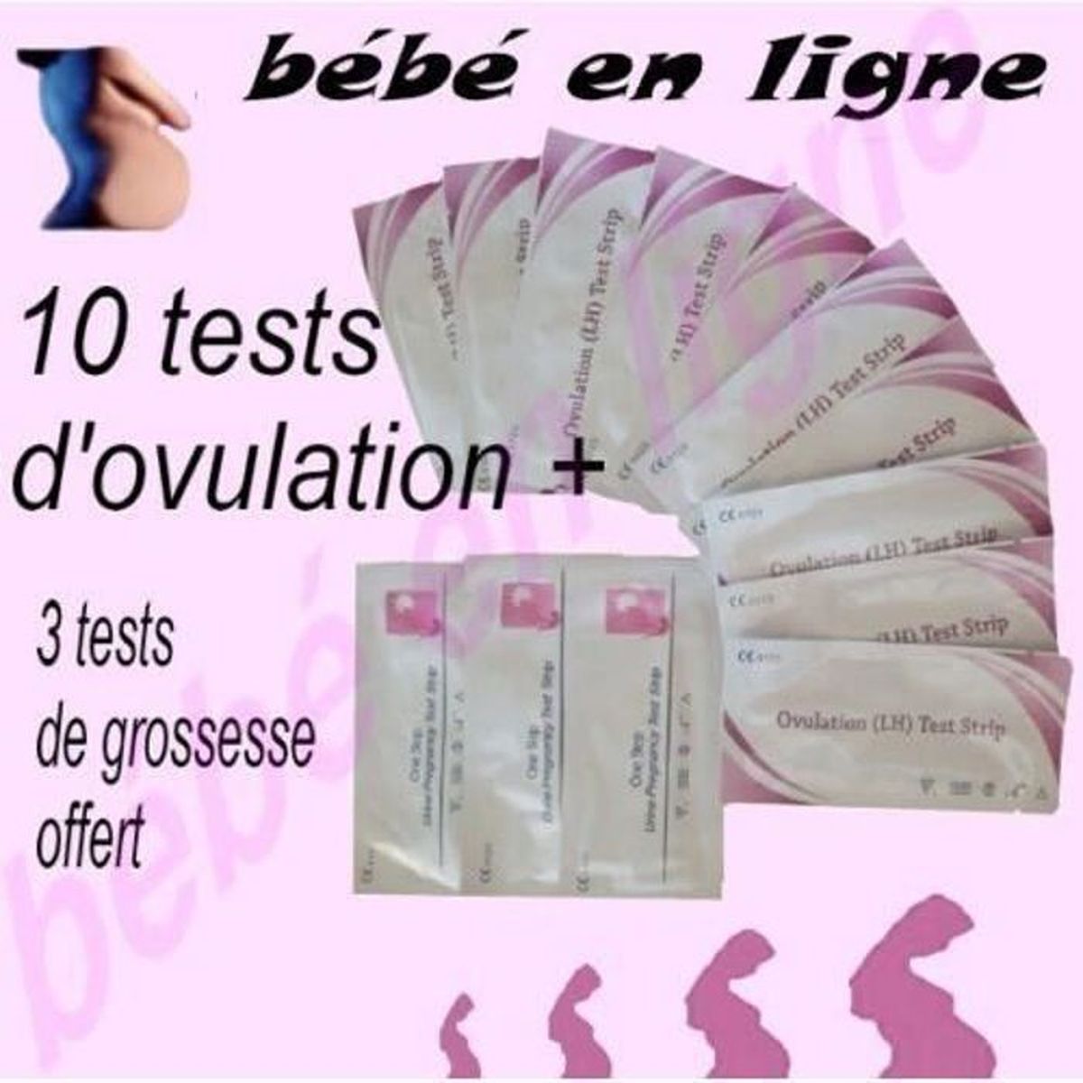 Lot 10 tests d'ovulation et 3 test de grossesse , sensible résultat