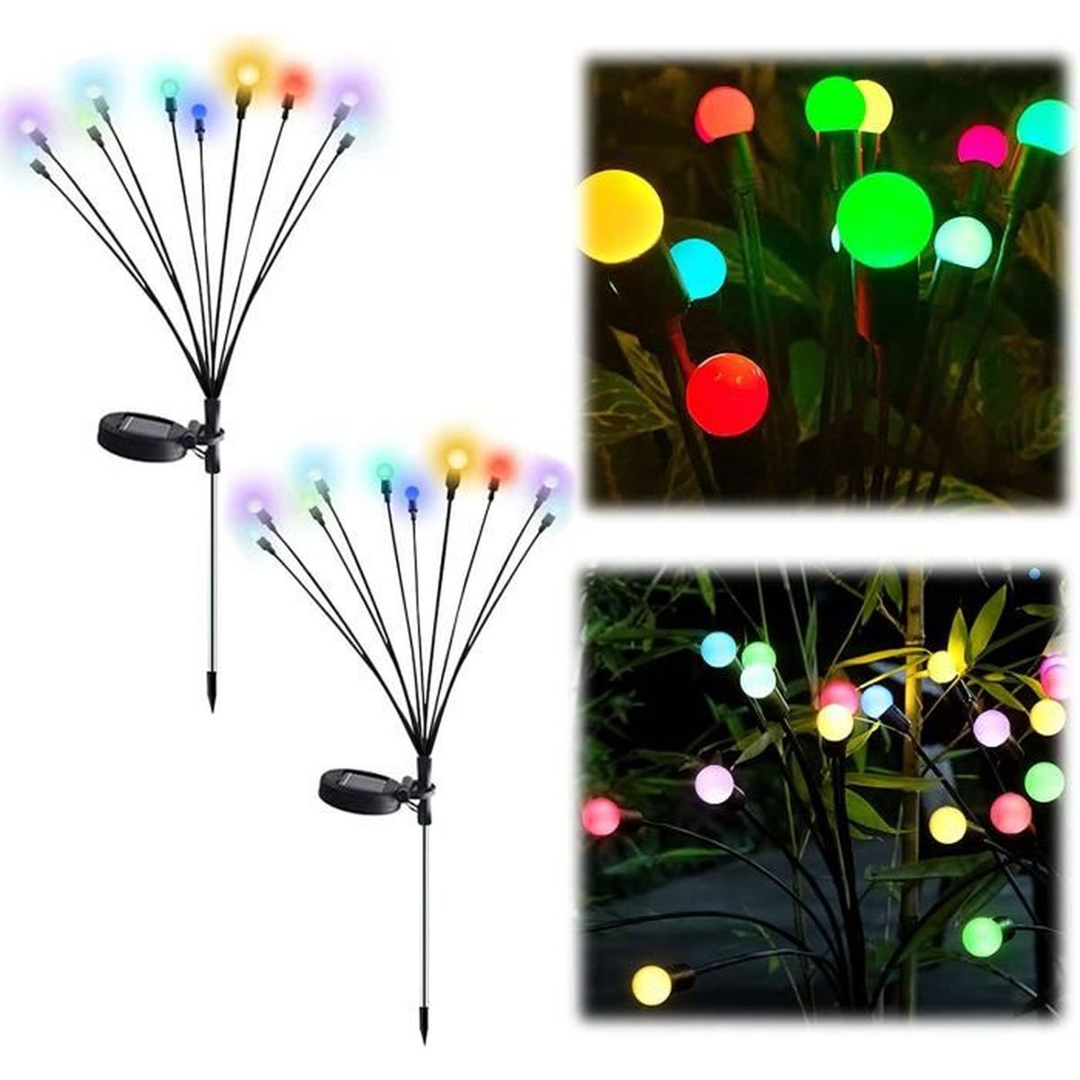 Flintronic Lampe Solaire Extérieure LED, Lampes Solaires De Jardin