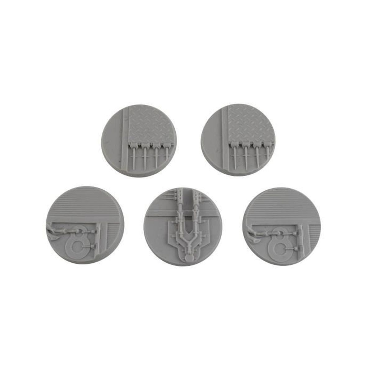 4 Socles Ronds 60mm Type Rocaille Avec Emplacements Aimants 5mm – Pour Figurines Wargame