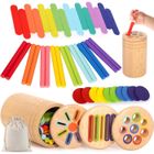 1 2 3 Ans, 3 en 1 Jouet Enfant 1 2 3 Ans Jeux de Tri Montessori en Bois, Apprendre Couleurs - Jeux - Jouets