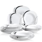 Vaisselle - Veweet - FIONA - 18 pièces - Céramique - Compatible lave-vaisselle