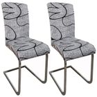DRMKER Housse de Chaise Extensible 4 Pieces Amovible Moderne Couverture de Chaise Géométrie pour Salle à Manger Slipcover Décoration