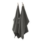 L’EFFET PAPILLON Lot de 2 essuie-mains gaze de coton 50 x 70 cm granit Anthracite