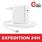 ZISONIX Chargeur USB C - 61W - Macbook Pro/Air - Smart PD - Blanc - Adaptateur secteur