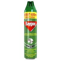 LOT DE 2 - BAYGON Insecticide cafards & fourmis  - la bombe de 600 ml