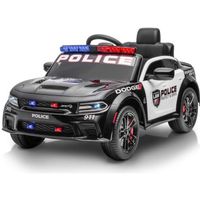 Playkin- DODGE CAR - Voiture couleur noir electrique 12V batterie vehicule rechargeable enfants +3 ans