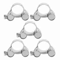 EJ.life collier 5 pièces anneau de serrage 304 acier inoxydable T-Bolt Clip Support accessoires de serrage à la main (23-25mm)