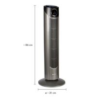 Ventilateur colonne -TECVANCE  avec Télécommande Infrarouge, 3 Vitesses, Oscillation à 80, Afficheur LCD numérique