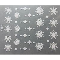 Stickers Nail Art Noël - Flocons Et étoiles Blancs - Pour Décorations Ongles - Neuf Dans Son Emballage