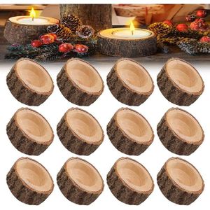Tranches de Bois - ZGEER - 10-11 cm - 15 Pièces - Décoration Naturelle - Mariage et Noël