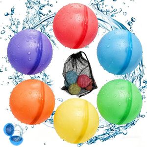 Jouet Eau Réutilisable 6 Ballons à Eau Réutilisables Lyreh - Silicone 6 Couleurs - Diamètre 6.3cm - Sac Filet Inclus - Été Piscine Bulle Gonflable Géante Jouet Eau Réutilisable 6 Ballons à Eau Réutilisables Lyreh - Silicone 6 Couleurs - Diamètre 6.3cm - Sac Filet Inclus - Été Piscine Bulle Gonflable Géante