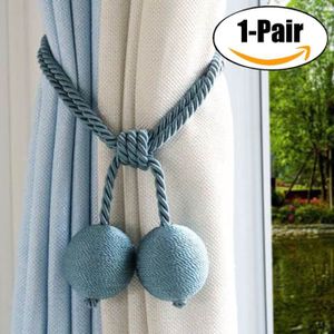 free size Red d/écoratifs Tassel Embrasses Corde faite /à la main avec boucle Cordon Draperie Boule Pompon Embrasses 2/ pi/èces Rideau de fen/être Clip